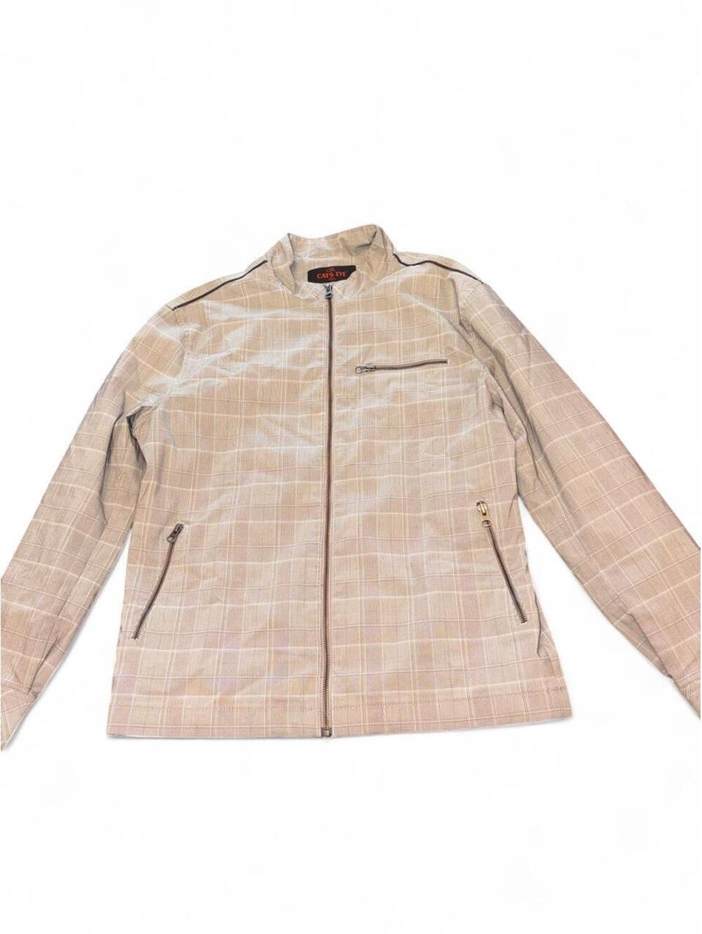 Cats Eye Men's Lightweight Plaid Bomber Jacket
